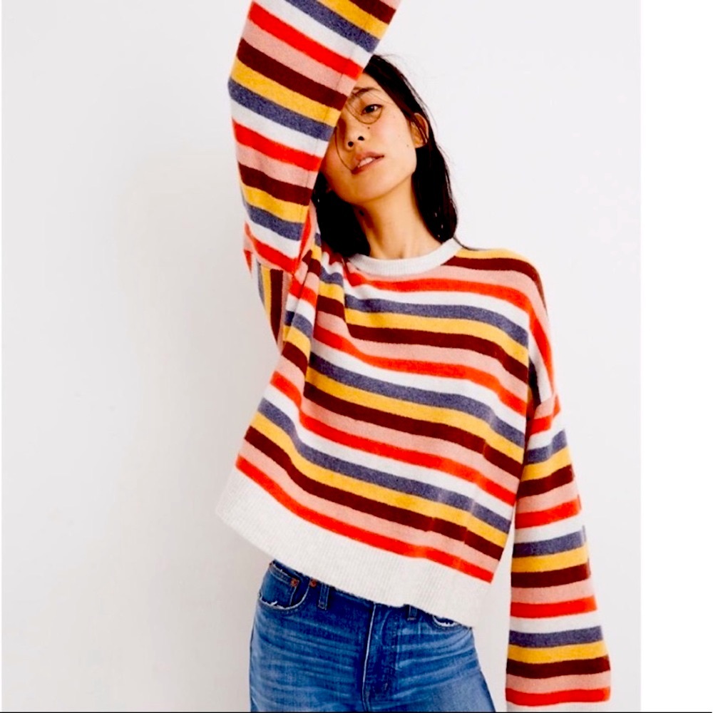 Madewell Cardiff butterfly sleeve striped sweater